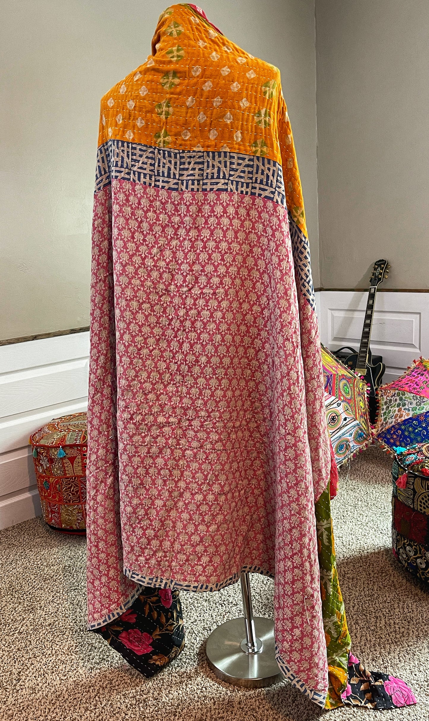 Pink Roses - Saree Quilt